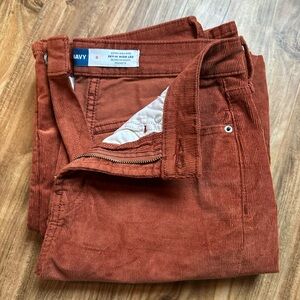 Old Navy womens Burnt Orange Corduroy Pants